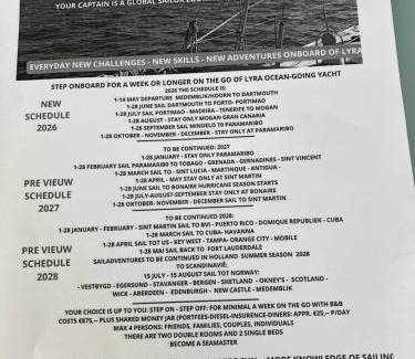 Municipality of Hoorn Boat Rental | Till Mai great fun Winter Sailing with your friends or stay only in cosy oceangoing yacht From 9 Mai 2026 Lyra is on the go to Suriname See schedule incl B&B max 4 individuals