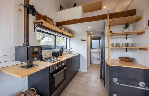 Wanaka Apartment | Tiny house with mountain views, indoor and outdoor fire, private courtyard garden