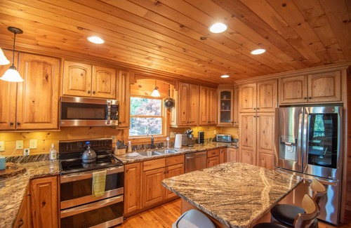 Todd Cabin | Todd Log Cabin w/Views + Hot Tub + Gas Fireplace + Game Room