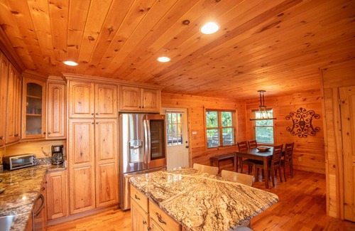 Todd Cabin | Todd Log Cabin w/Views + Hot Tub + Gas Fireplace + Game Room