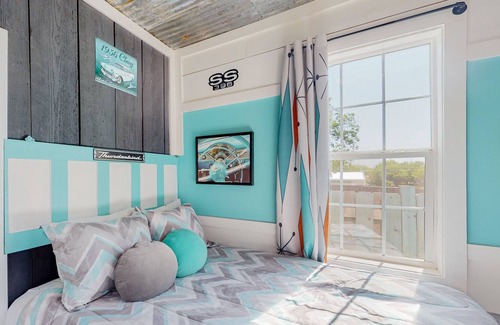 Llano House | Unique themed home with full kitchen, central AC, patio, & W/D