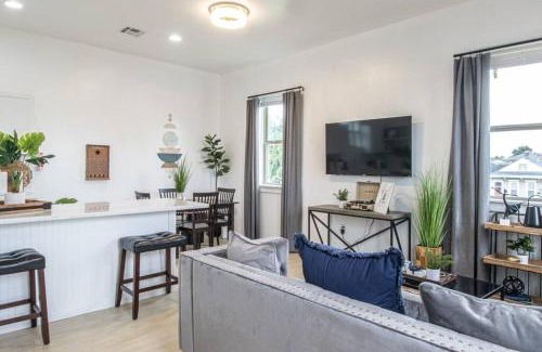 Central City Apartment | Vibrant Gray Downtown Loft