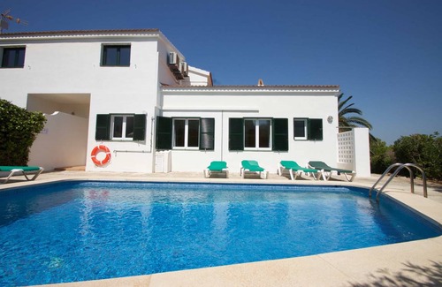 Es Canutells Villa | Villa Bini Estrella: Large Private Pool, Walk to Beach, Sea Views, A/C, WiFi