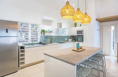 La Riviere Saint-Louis Villa | Villa with pool, summer kitchen and ocean view