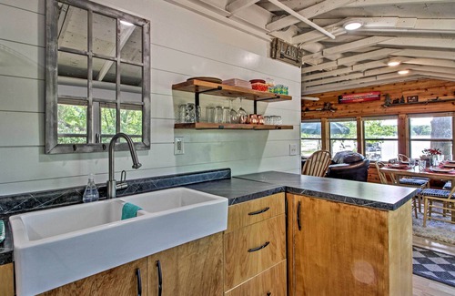 Deerwood Cabin | Waterfront Getaway w/ Beach, Paddle Boat, Fire Pit
