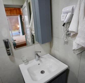Gabala House | White Aframe with heated pool