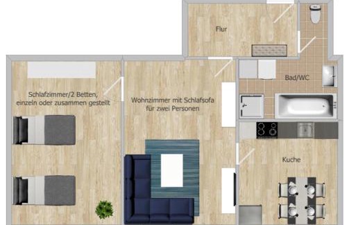 Chemnitz Apartment | Zentral und ruhig in Chemnitz