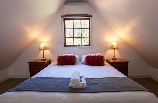 2 Bedroom Spa Chalet has one fully closed up bedroom and a loft bedroom. Features a Spa Bath