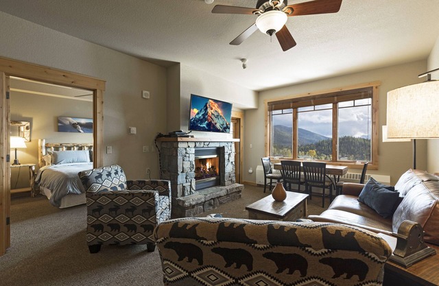 2 bedroom with incredible views and direct ski in and out! Hot tub/underground parking/gym