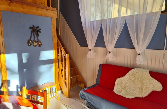 Apt with bright living room on ground floor 500 m from cable cars, thermal baths and St Lary village