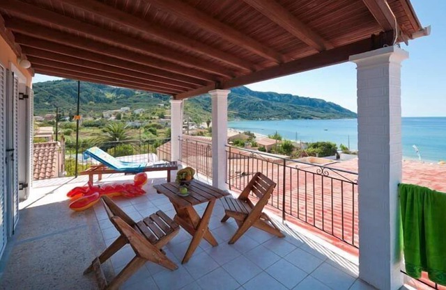 Ferienwohnung Meerblick Direkt Strand Von Agios Georgios Pagon 