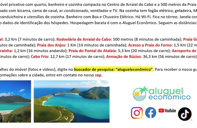Arraial do Cabo - Suite 101 - Brisas do Farol - Economical Rent