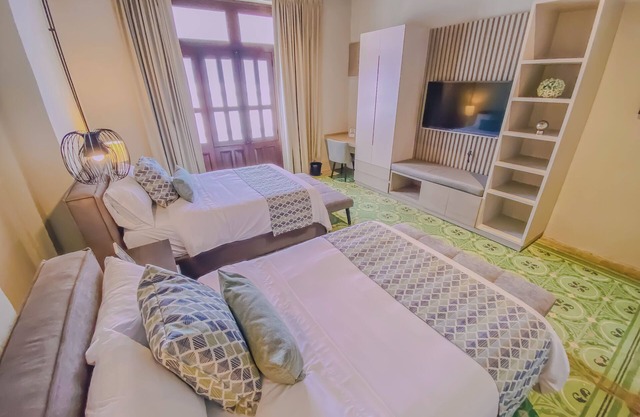 Beautiful double suite in an old house with contemporary restoration.