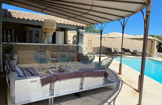 Beautiful renovated house with garden, terraces, swimming pool, summer kitchen, 360° view