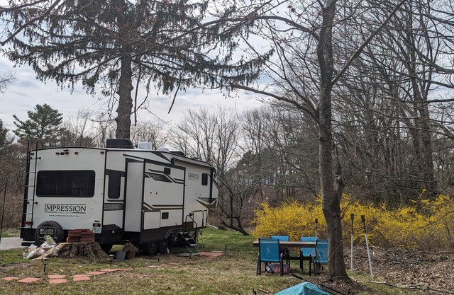 Camper nr Amherst -NO LONGER AVAILABLE per town regs banning all camping -SORRY!