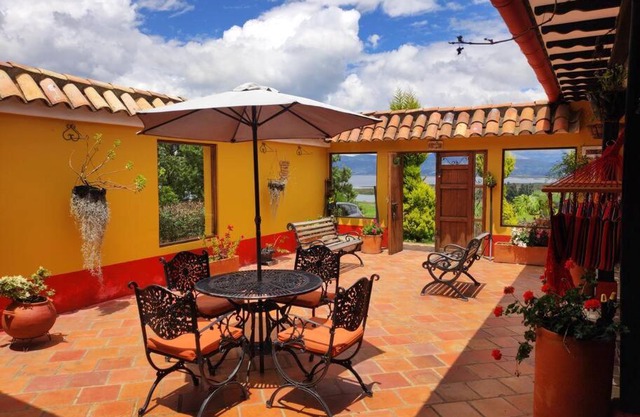 Casa Finca El Mirador frente a la laguna de Fúquene