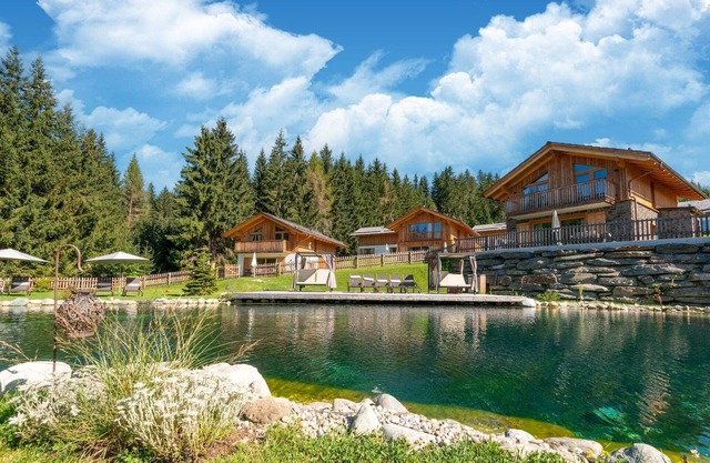 Chalet in Wölting with natural swimming pond