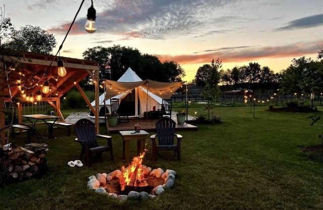 Charming Bell Tent Fantastic for a Cozy Glamping Experience in Turner, Maine