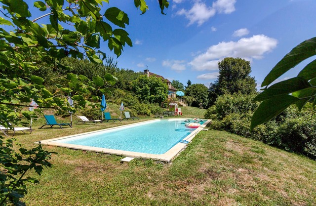 Charming House with Pool and Valley View in Anlhiac
