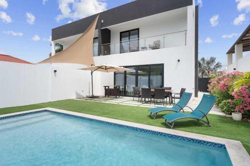 CM01A - Private Villa with pool - 5min from Eagle Beach - 3BR house
