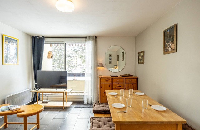Comfortable 29m² studio near slopes, 4 people, south balcony