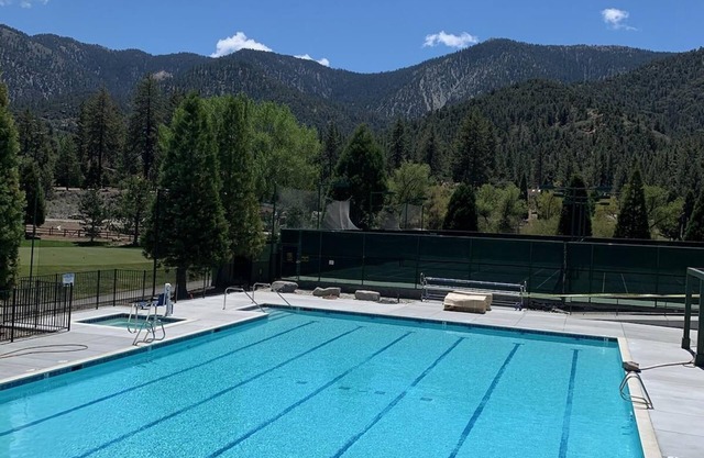 Cool off in the beautiful pool. We have AC and Starlink and a cozy wood stove.