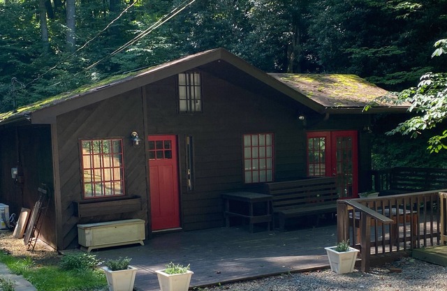 Cozy Cabin steps from Bedroom to Flowing Creek -10 min to Downtown Waynesville.i
