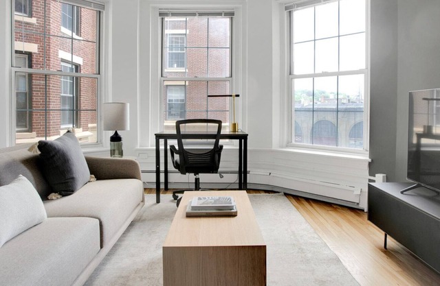 Cute Brookline 1BR w/ Gym, steps to Green Line, by Blueground