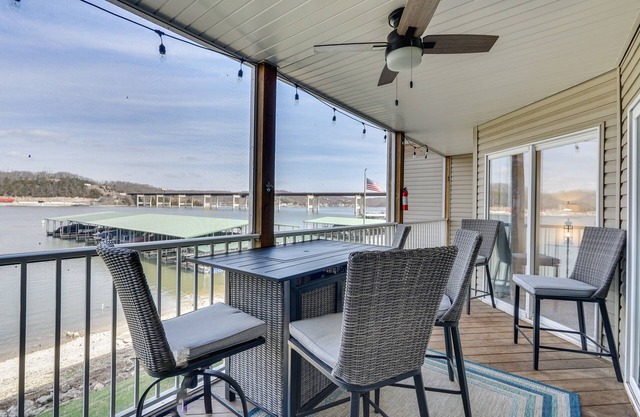 Furnished Balcony + Lake View: Camdenton Condo