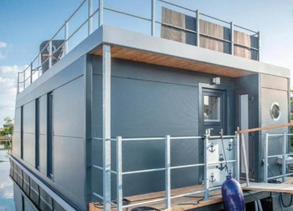 Hausboot Rán mit Dachterrasse in Schleswig