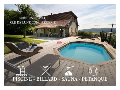 La Parenthèse d'Orchamps - Villa avec Piscine, Sauna, Billard et Pétanque
