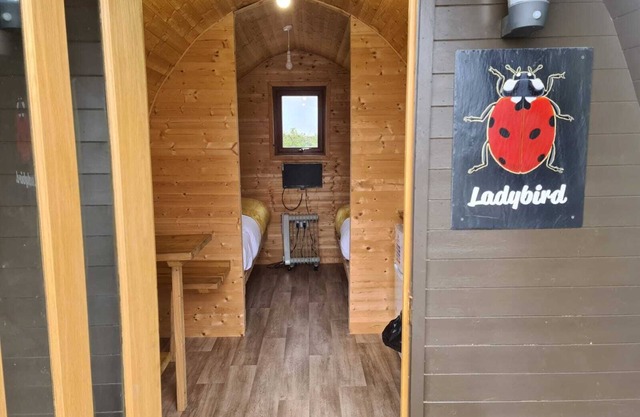 ladybird glamping pod basic hut