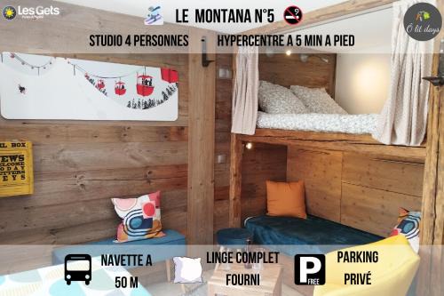 Le Montana - Studio rue du Centre - Cosy et Montagnard - Navette