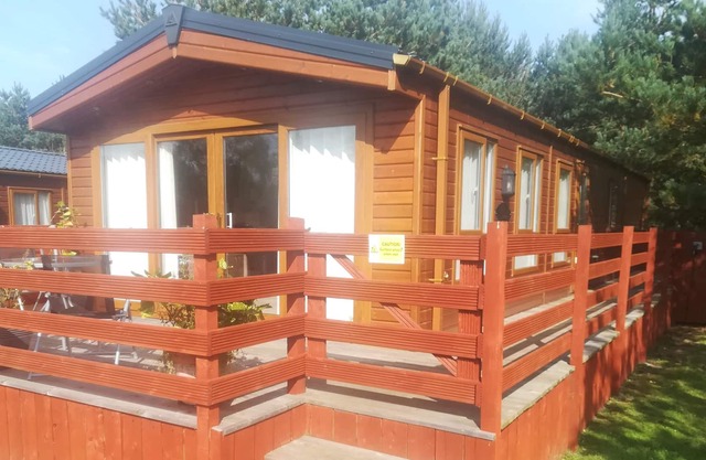 Luxurious lodge with hot tub beautiful surroundings in Northumberland