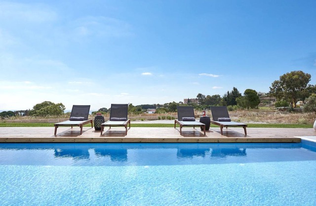 Luxury Rhodes Villa Amina Villa Sea View Private Swimming Pool 4 BDR Kalithea