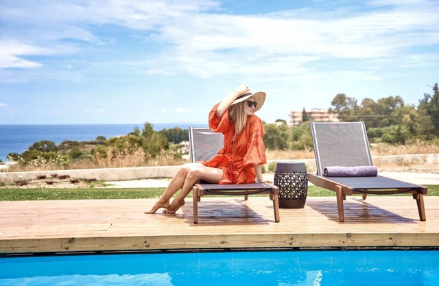 Luxury Rhodes Villa Amel Villa Sea View Private Swimming Pool 4 BDR Kalithea