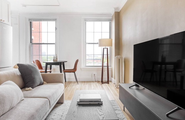Modern Brookline 1BR w/ Gym, steps to Green Line, by Blueground