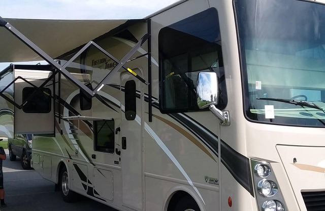 Motor coach, at Hershey camping resort.