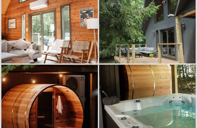 New!A-Frame Cabin/HotTub/Sauna/Fireplace/BBQ/Games
