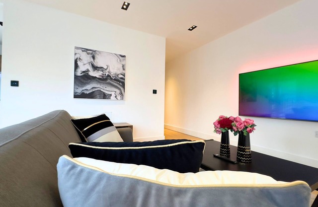 Nine Elms US Embassy Modern + Cinematic HDTV + 1GB wifi