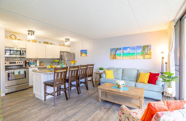 Partial Ocean View Condo with 2 Beds and Parking