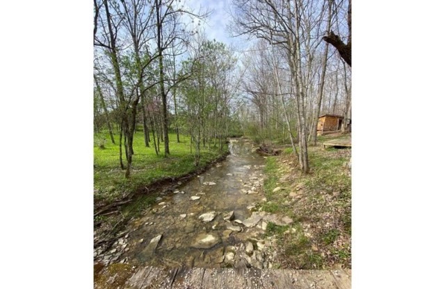 Peaceful cabin with creek view near Serpents Mound