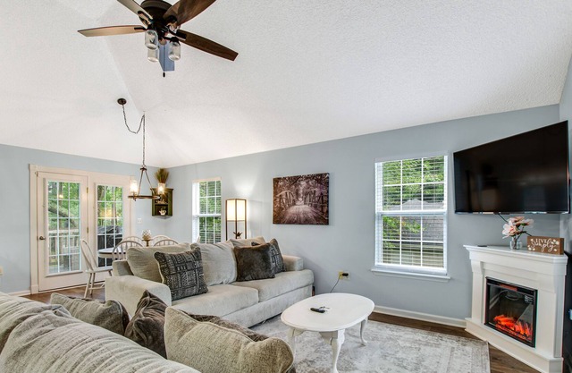 Peaceful lake escape with water views, outdoor games, firepit, & on-site fishing