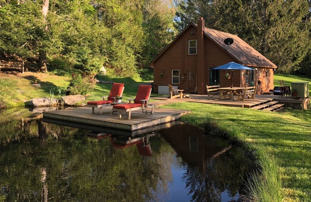 Pond, Stream and Dock next to the House!