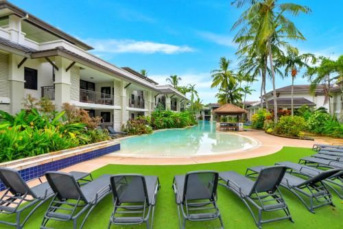 Poolside at Temple Resort - A Lush Tropical Escape