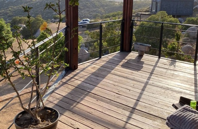 Rustic Getaway with panoramic views of Guadalupe Valley wine country.