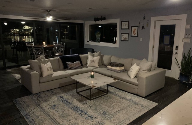 Serene custom home on an expansive 290’ of majestic Lake LBJ shoreline.