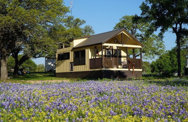 Tumbleweed tiny home on a gorgeous private lake in the Texas Hill Country