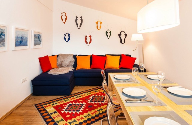 Vacation apartment, 4-6 persons, 90 m², 3 bedrooms, living room, kitchen, 2 bathrooms and balcony
