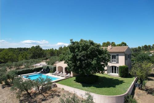 Villa air-conditioning heated pool Alpilles view Mouries LS1-455